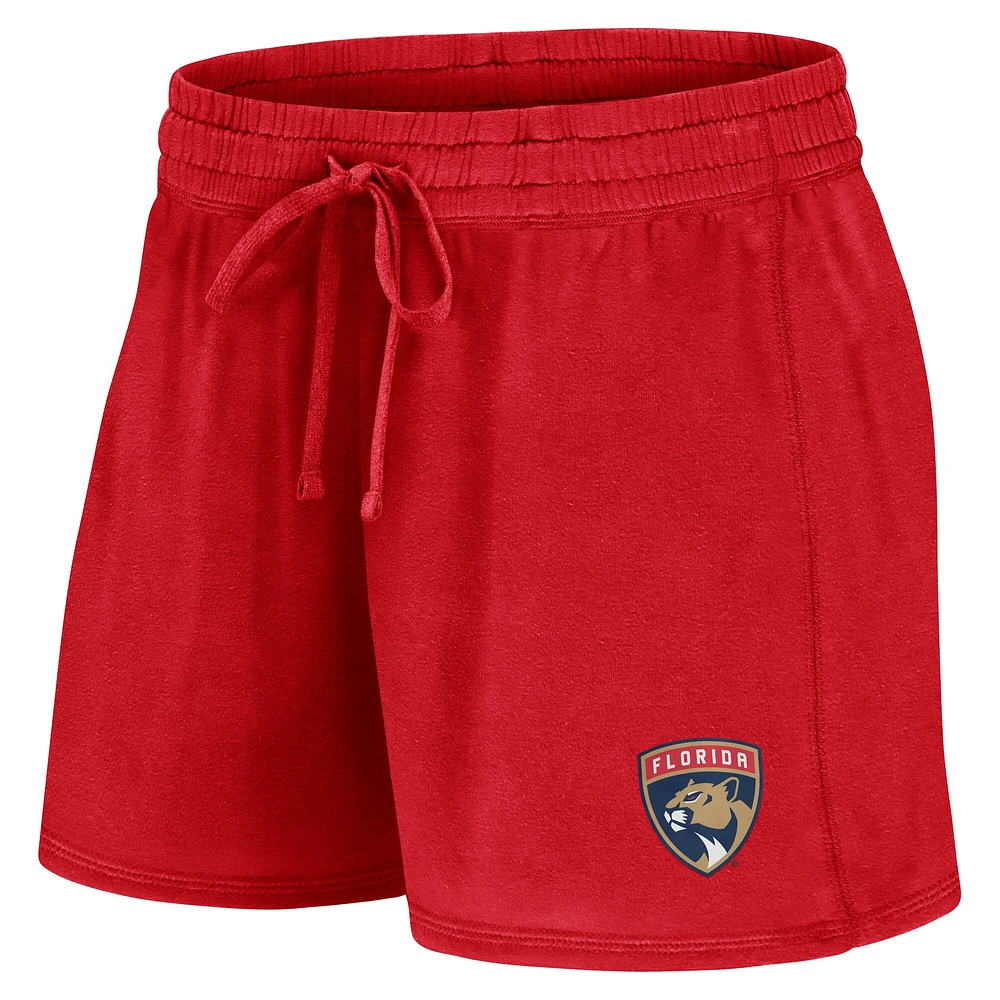 Short rouge Fanatics pour femmes des Florida Panthers du début à la fin