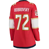 Women's Fanatics Sergei Bobrovsky Red Florida Panthers Home 2024 Stanley Cup Champions Breakaway Player Jersey