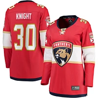 Maillot d'évasion à domicile des Fanatics Spencer Knight Panthers de la Floride, rouge, pour femmes