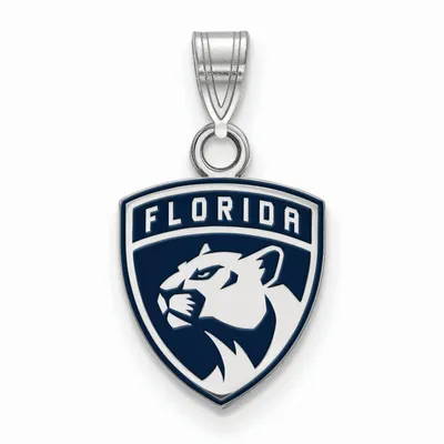 Florida Panthers Women's Sterling Silver Small Enamel Pendant