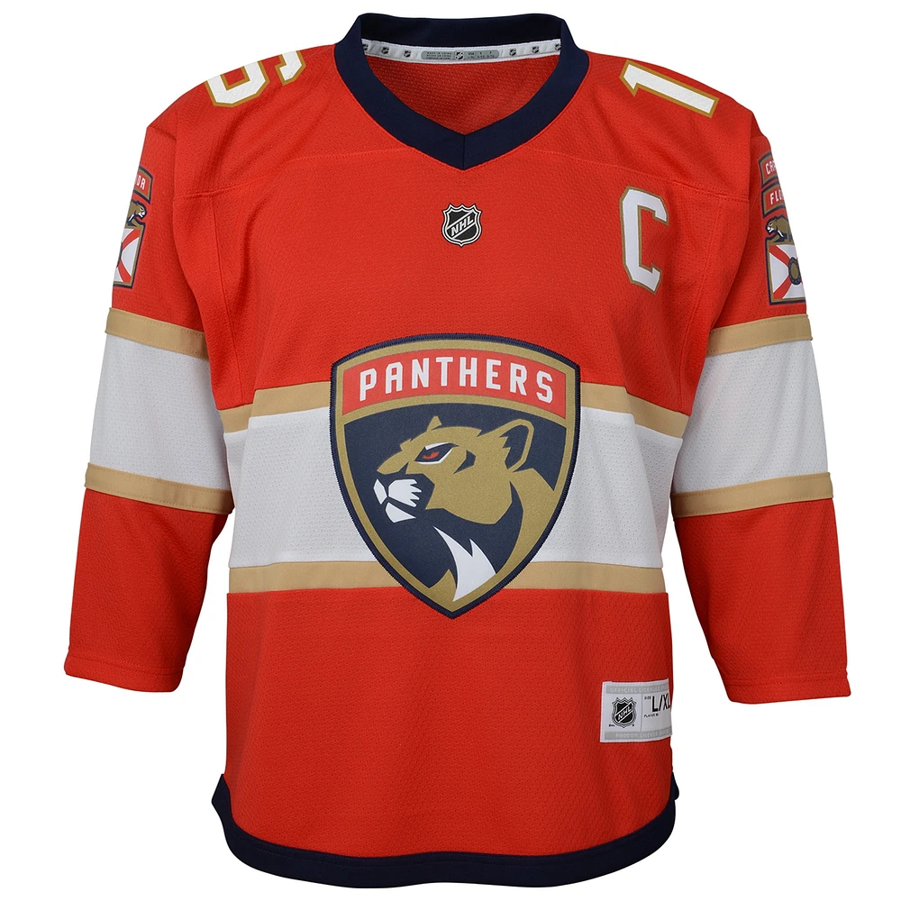 Youth Aleksander Barkov Red Florida Panthers Home Captain Replica Player Jersey