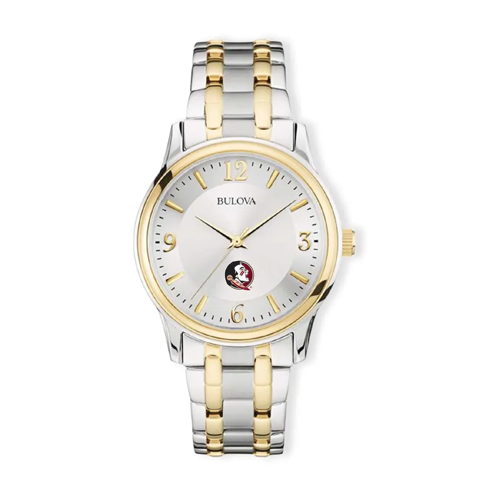 Florida State Seminoles Bulova Classic Two-Tone Round Watch - Silver/Gold