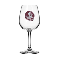 Séminoles de l'État de Floride 12oz. Verre à vin à pied Gameday