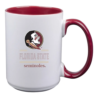 Séminoles de l'État de Floride 15oz. Tasse en céramique de couleur intérieure Classic Crew