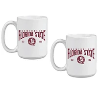 Lot de deux tasses en céramique de 15 oz des Florida State Seminoles