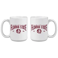 Lot de deux tasses en céramique de 15 oz des Florida State Seminoles