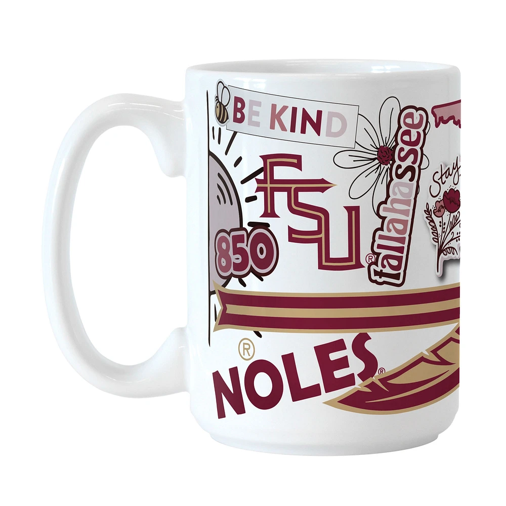 Seminoles de l'État de Floride 15 oz. Tasse en céramique indigène