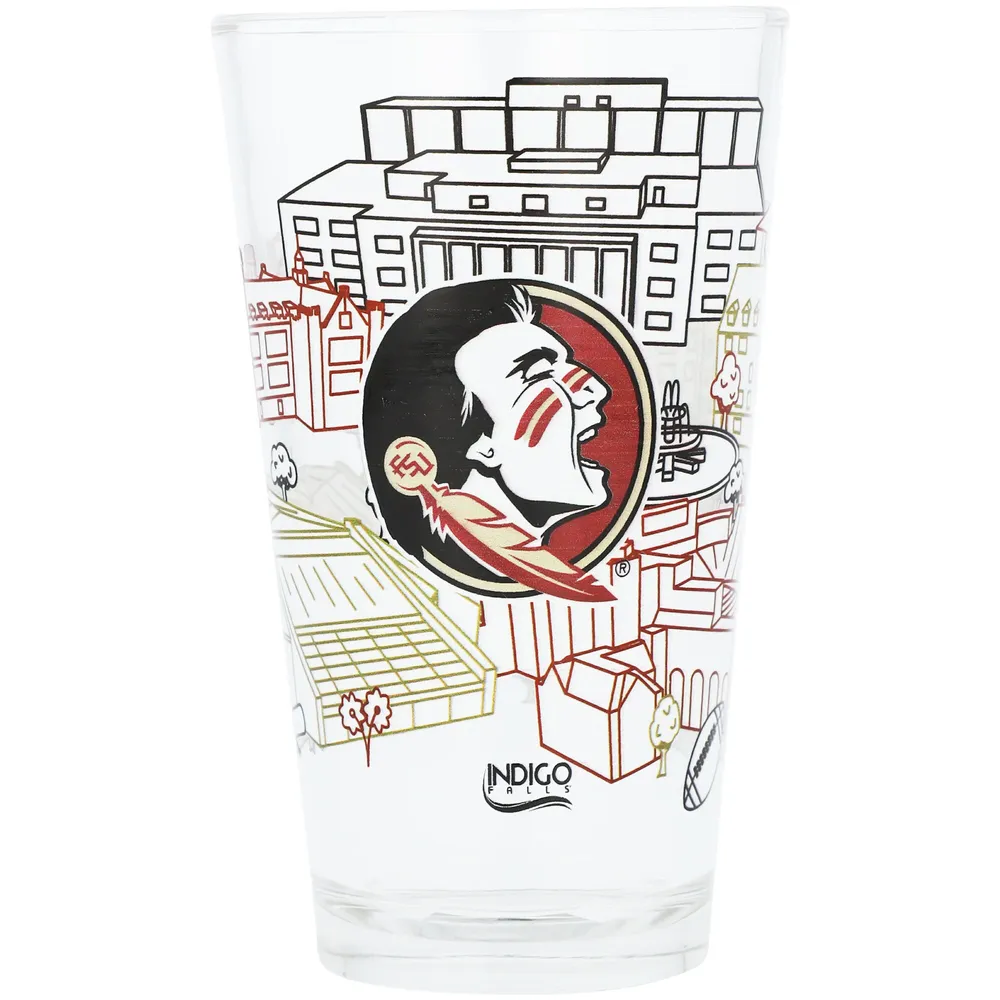 Seminoles de l'État de Floride 16 oz. Verre à bière Campus Line Art