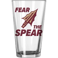 Seminoles de l'État de Floride 16 oz. Verre à pinte à slogan d'équipe