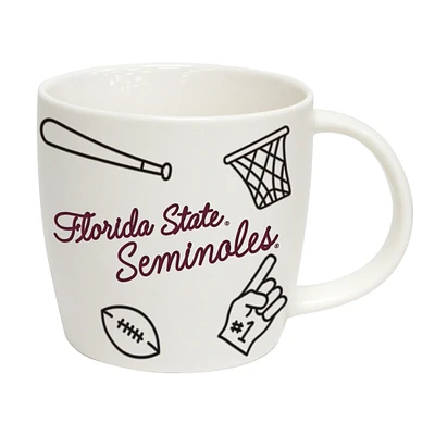 Séminoles de l'État de Floride 18oz. Tasse de meneur de jeu