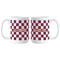 Florida State Seminoles 2-Pack 15oz. Checkered Wordmark Mug Set