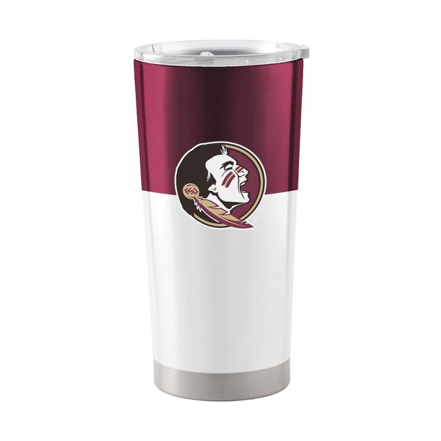 Seminoles de l'État de Floride 20 oz. Gobelet en acier inoxydable à blocs de couleurs