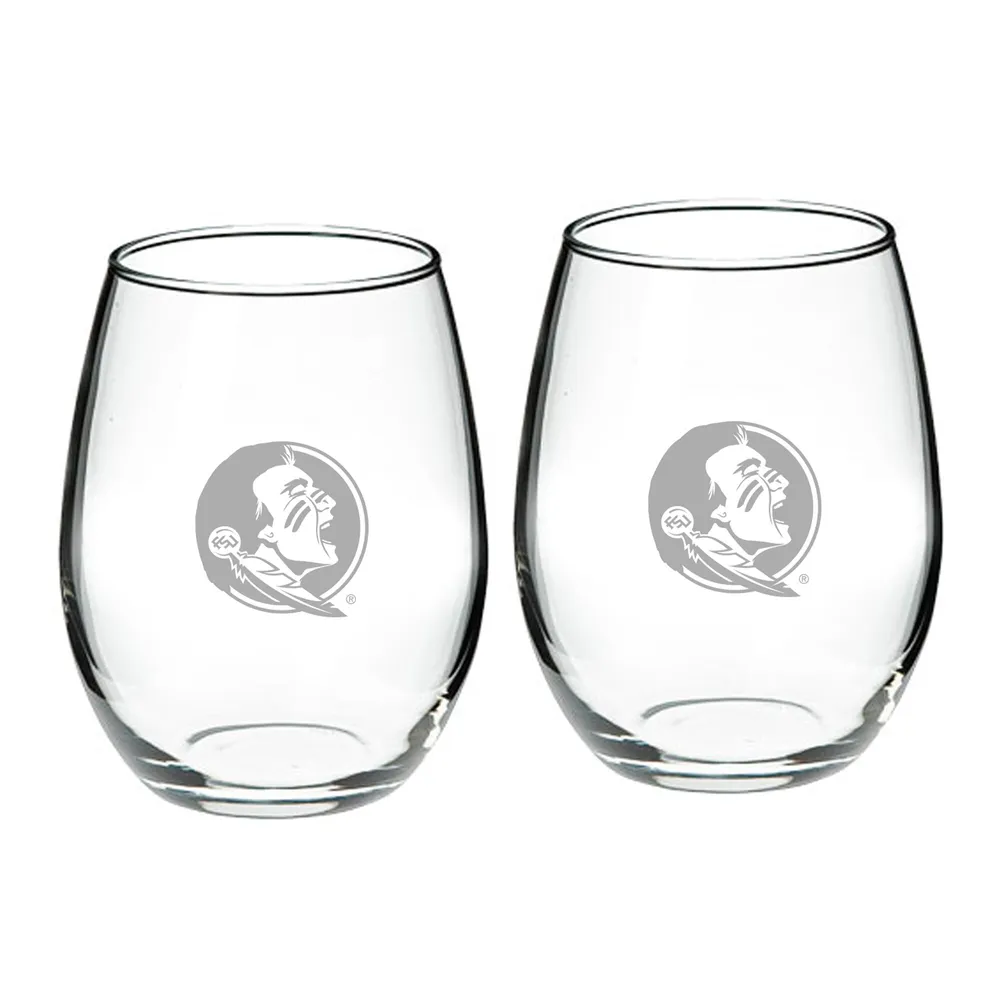Florida State Seminoles Primary Team Logo 22oz. 2-Piece Luigi Bormioli  Titanium Robusto Wine Glass Set