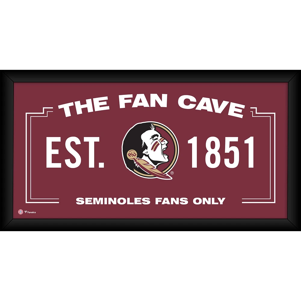 Florida State Seminoles Framed 10" x 20" Fan Cave Collage