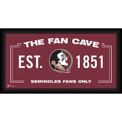 Florida State Seminoles Framed 10" x 20" Fan Cave Collage