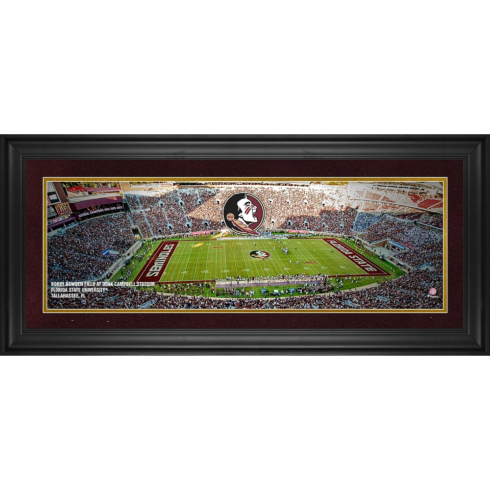 Florida State Seminoles Framed 10" x 30" Bobby Bowden Field at Doak Campbell Stadium Panoramic Photograph