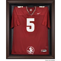 Vitrine de présentation de maillots avec cadre marron (logo 2014 - Présent) des Florida State Seminoles (FSU)