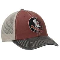 Casquette réglable Florida State Seminoles Top of the World Offroad Trucker - Grenat