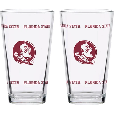 Florida State Seminoles Lot de deux Knockout 16 oz. Ensemble de verres à pinte