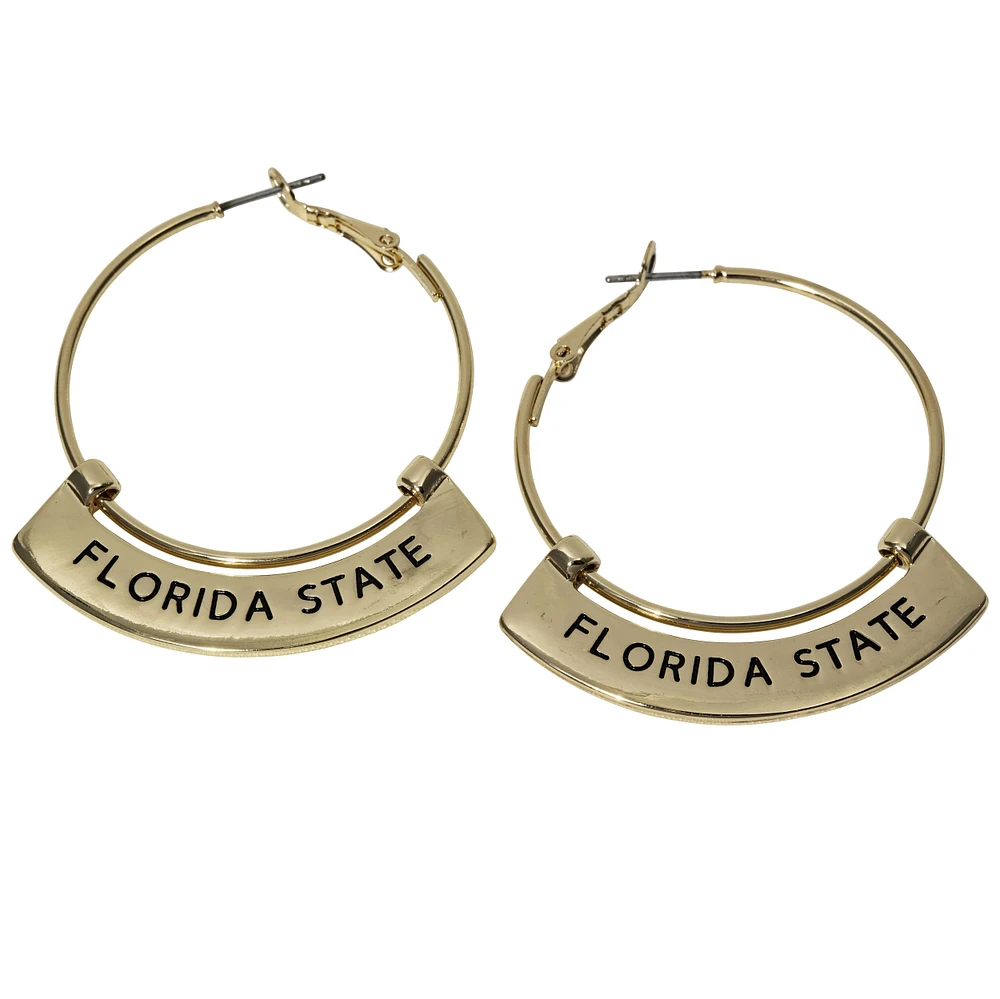 Boucles d'oreilles créoles en or Weller Seminoles de l'État de Floride