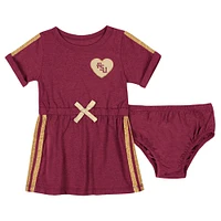 Ensemble robe et bloomer Xur pour nouveau-né bébé fille Colosseum Garnet Florida State Seminoles