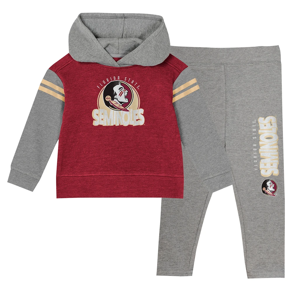 Girls Preschool Garnet Florida State Seminoles Clubhouse Pullover Hoodie & Legging Set