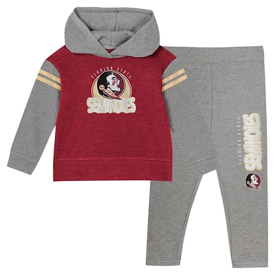 Ensemble sweat à capuche et legging pour fille en bas âge Garnet Florida State Seminoles Clubhouse