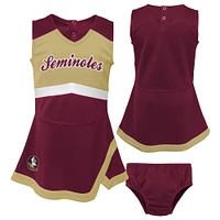 Ensemble deux pièces robe et bloomer de capitaine des pom-pom girls Florida State Seminoles pour petites filles