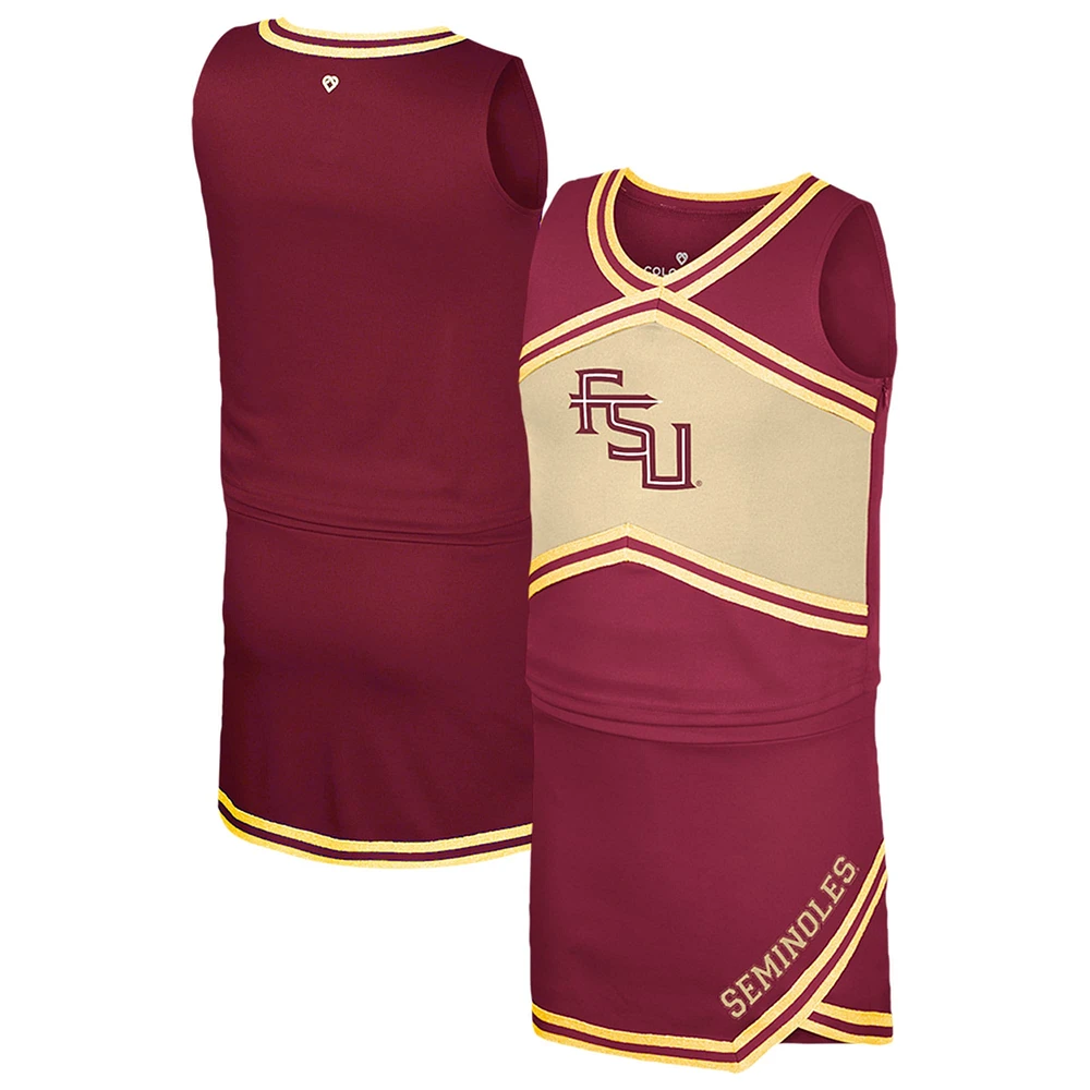 Ensemble haut et jupe de pom-pom girl pour filles du Colisée Garnet des Florida State Seminoles