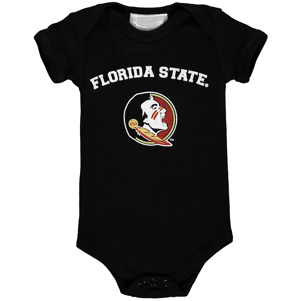 Body noir pour bébé Florida State Seminoles Arch & Logo