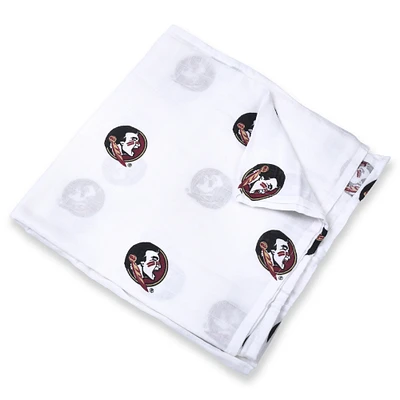 Infant Three Little Anchors White Florida State Seminoles 47'' x 47'' Muslin Swaddle Blanket