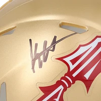 Casque Riddell Speed ​​Mini autographié par Keon Coleman, Florida State Seminoles