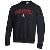 Sweat-shirt à capuche noir Champion Florida State Seminoles avec logo Arch Over pour homme
