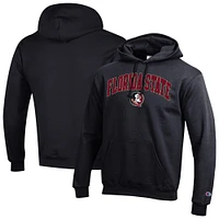 Sweat à capuche en polaire avec logo arqué Champion Black Florida State Seminoles pour homme