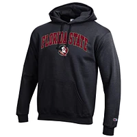 Sweat à capuche en polaire avec logo arqué Champion Black Florida State Seminoles pour homme
