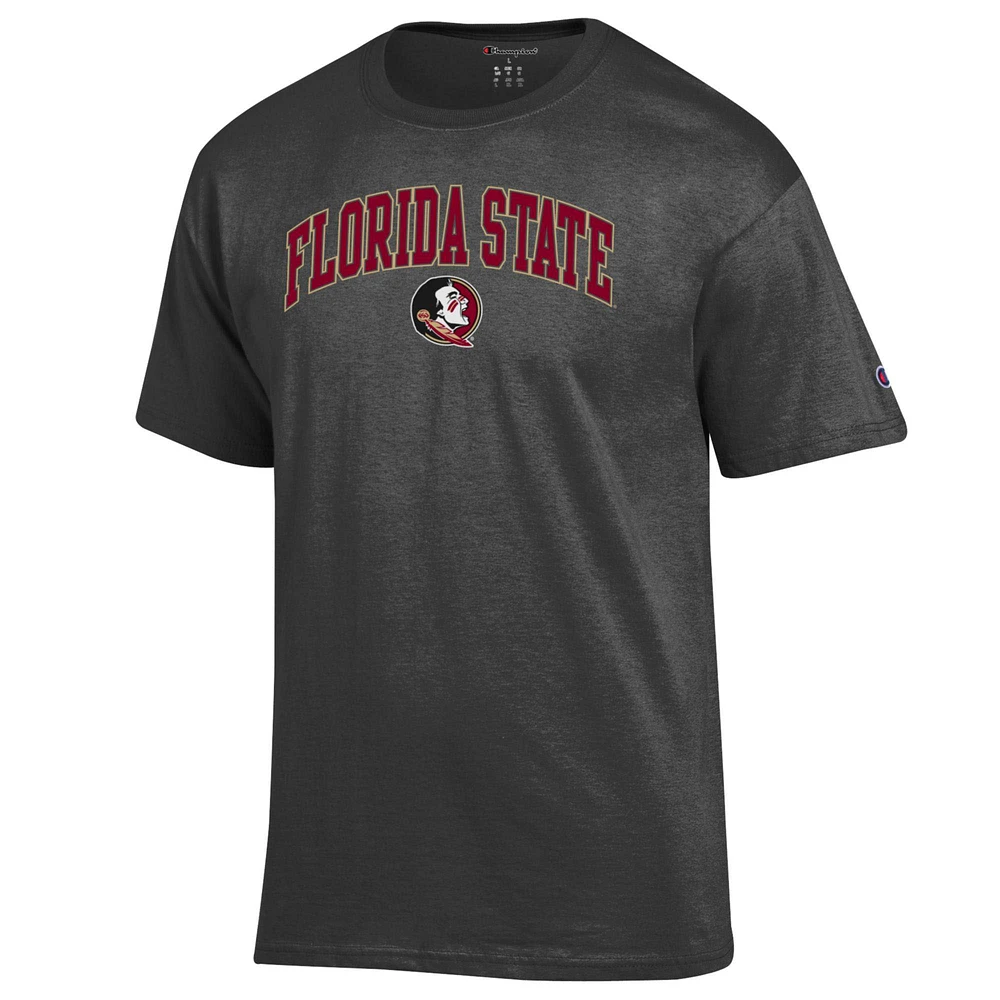Men's Champion  Charcoal Florida State Seminoles Arched Logo T-Shirt
