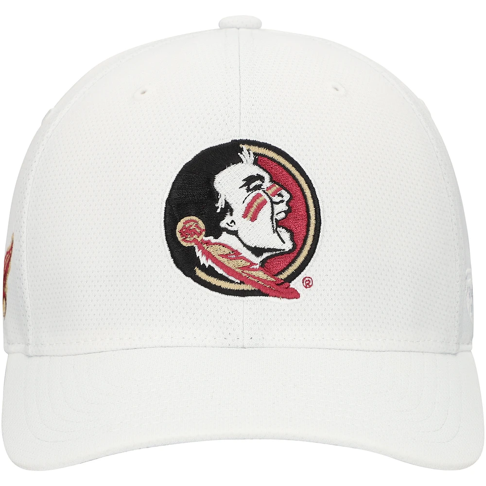 Men's Top of the World  White Florida State Seminoles Reflex Performance Flex Hat