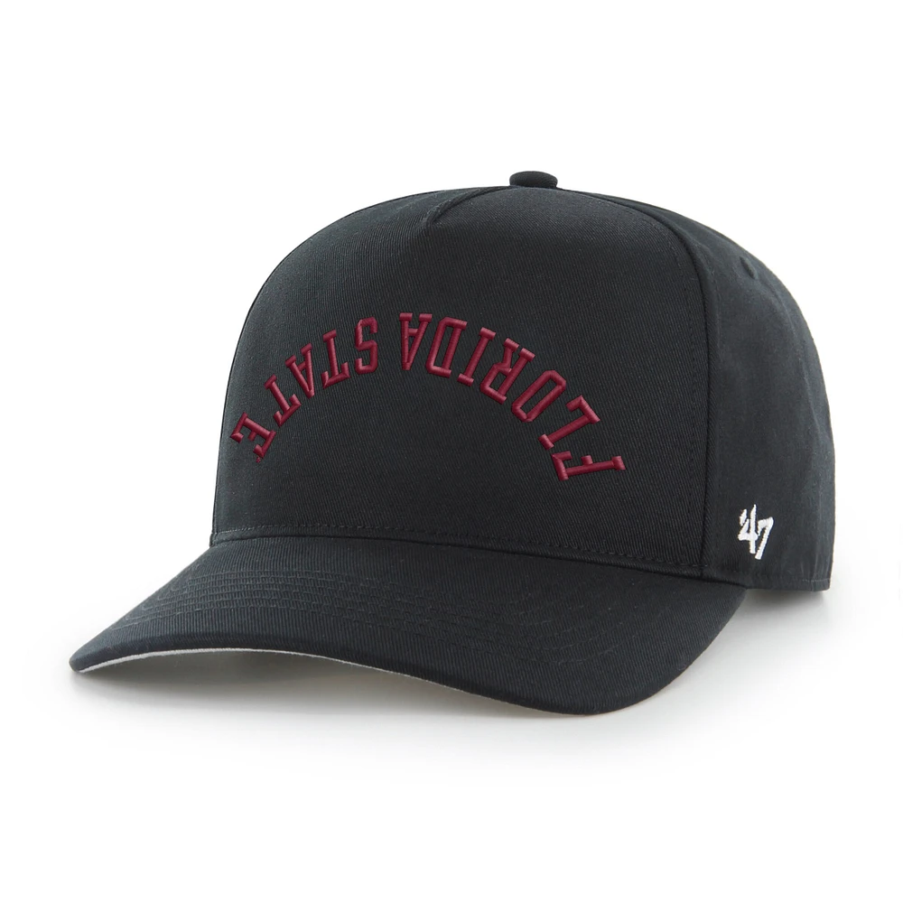Casquette ajustable noire « 47 » pour homme, motif Flip Script Hitch, des Florida State Seminoles