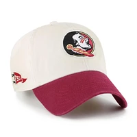 Men's '47 Cream Florida State Seminoles Grand Stand Clean Up Adjustable Hat