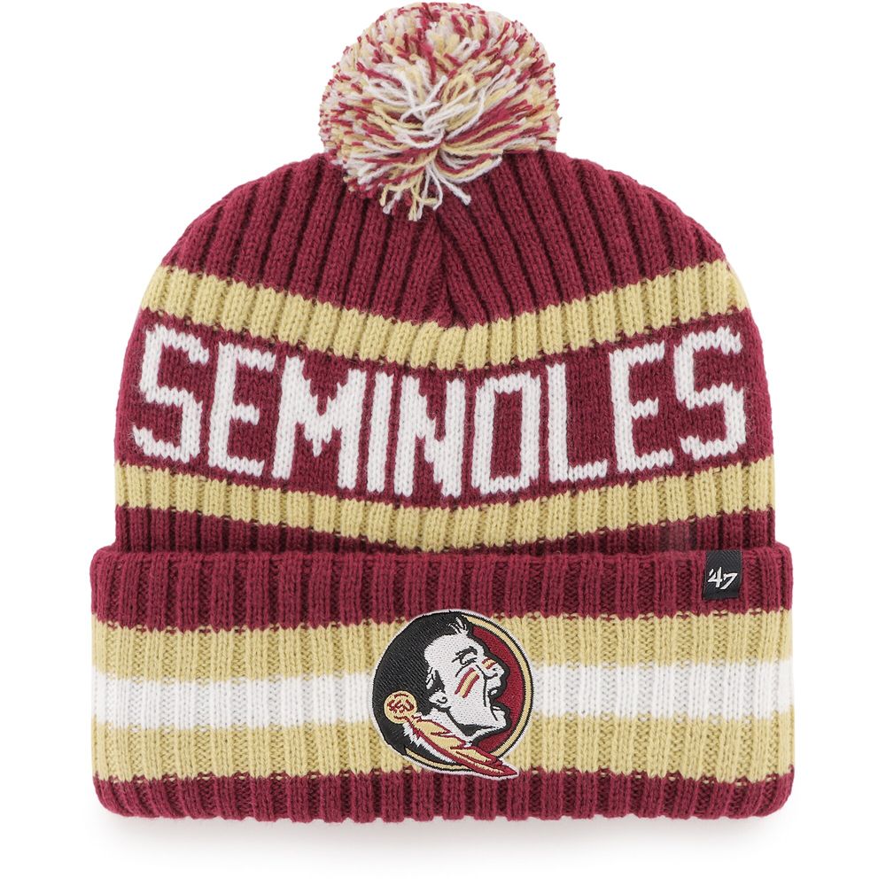 Men's '47 Garnet Florida State Seminoles Bering Cuffed Knit Hat with Pom