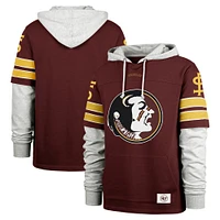 Sweat à capuche lacets Blitz Cornerback des Seminoles de l'État Floride '47 Garnet pour homme