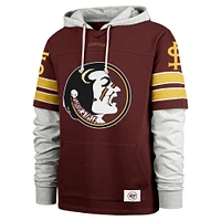 Sweat à capuche lacets Blitz Cornerback des Seminoles de l'État Floride '47 Garnet pour homme