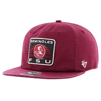 Casquette Snapback '47 Garnet Florida State Seminoles Coastline Captain pour hommes