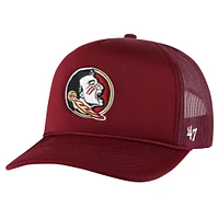 Casquette Snapback de camionneur en maille mousse sur le devant en mousse '47 Garnet Florida State Seminoles pour hommes