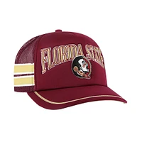 Casquette réglable de camionneur à bande latérale '47 Garnet Florida State Seminoles pour hommes