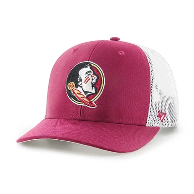 Casquette réglable de camionneur '47 Garnet Florida State Seminoles pour hommes