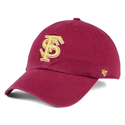 Chapeau réglable de nettoyage vintage '47 Garnet Florida State Seminoles pour hommes