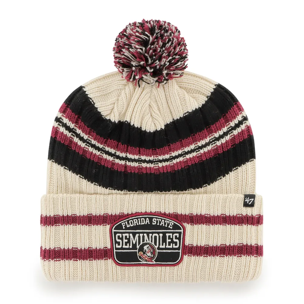 Top of the World Women's Black Florida State Seminoles Snug Cuffed Knit Hat  with Pom