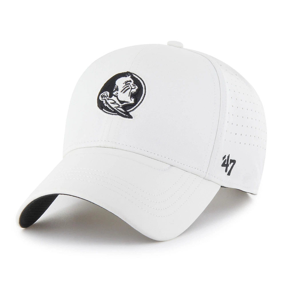 Casquette ajustable blanche « 47 Florida State Seminoles Forward Vent MVP » pour homme
