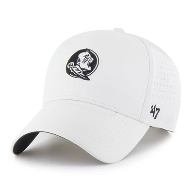 Casquette ajustable blanche « 47 Florida State Seminoles Forward Vent MVP » pour homme